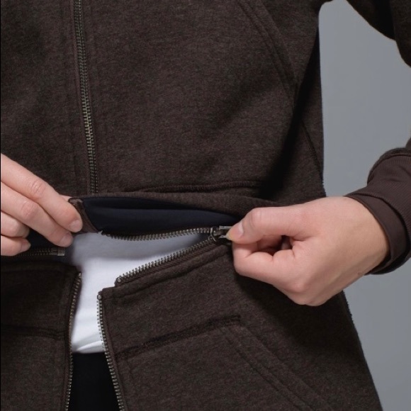 Lululemon Long & Short Of It Jacket Heathered Bark Chocolate Size 8 - Picture 3 of 16